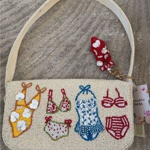 Viral Bikini Beaded Shoulder Bag w/Charm (READ DESCRIPTION)